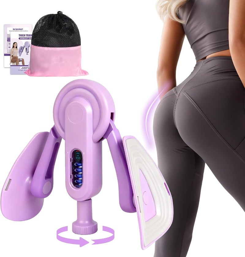 JHMFDDSB Thigh Trainer Thigh Exerciser for Women, 10-100LB Enhanced Adjustable Resistance Inner Thigh Exerciser, 360° Thigh Trainer Workout Equipment for Pelvic Floor Muscle Repair, Kegel Exercise - Image 1